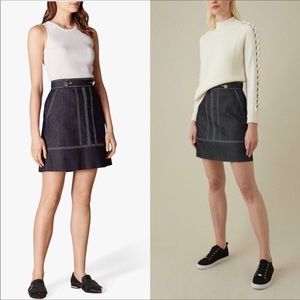 Karen Millen A Line Dark Denim Skirt NWOT, Size 6